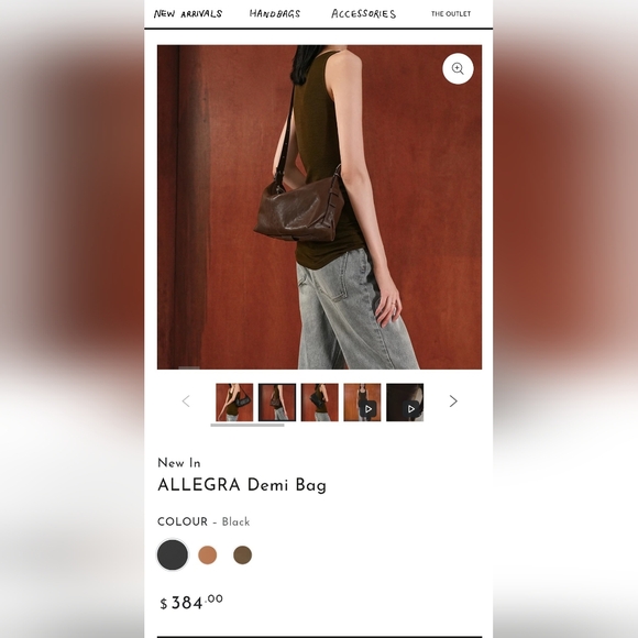 Chic Tan Genuine Leather Shoulder Bag - Picture 2 of 11